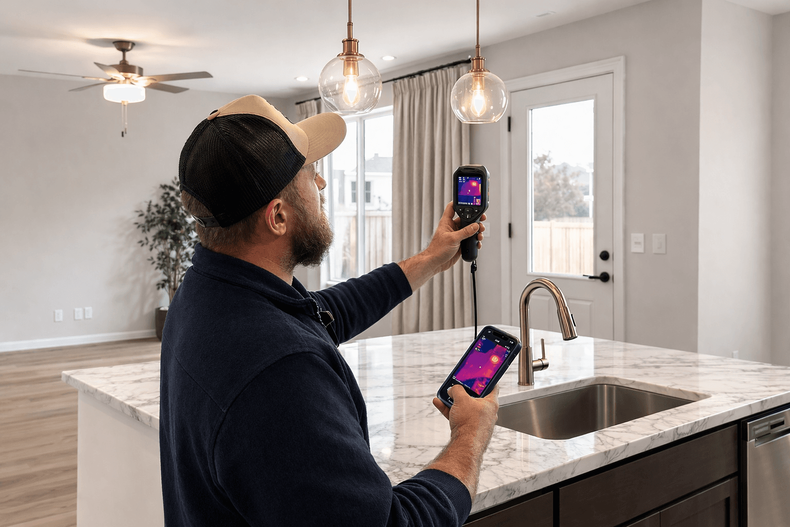 A Super Inspector home inspector at work in Texas